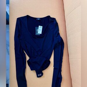 NWT Express Black Long Sleeve Bodysuit - M